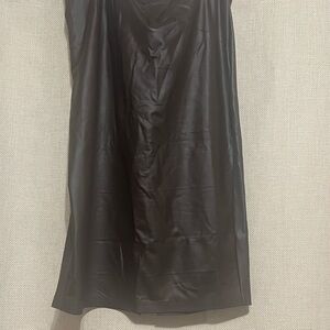 Eloquii Chocolate Faux Leather Pencil Skirt
